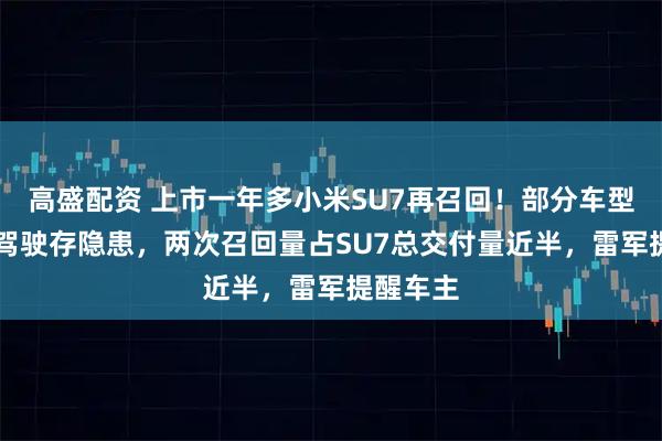 高盛配资 上市一年多小米SU7再召回！部分车型L2辅助驾驶存隐患，两次召回量占SU7总交付量近半，雷军提醒车主
