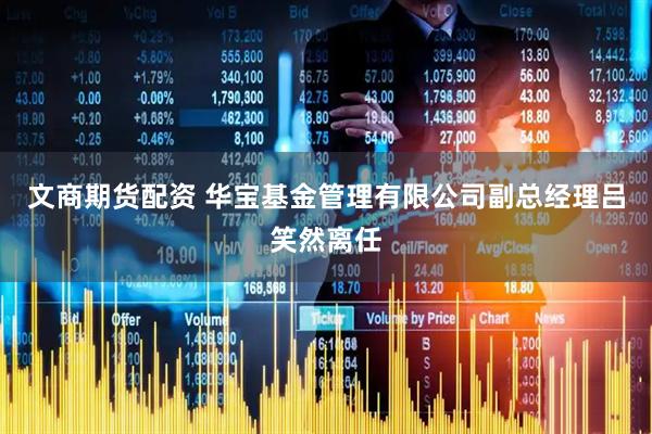 文商期货配资 华宝基金管理有限公司副总经理吕笑然离任