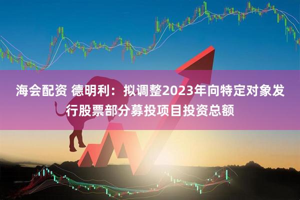 海会配资 德明利：拟调整2023年向特定对象发行股票部分募投项目投资总额